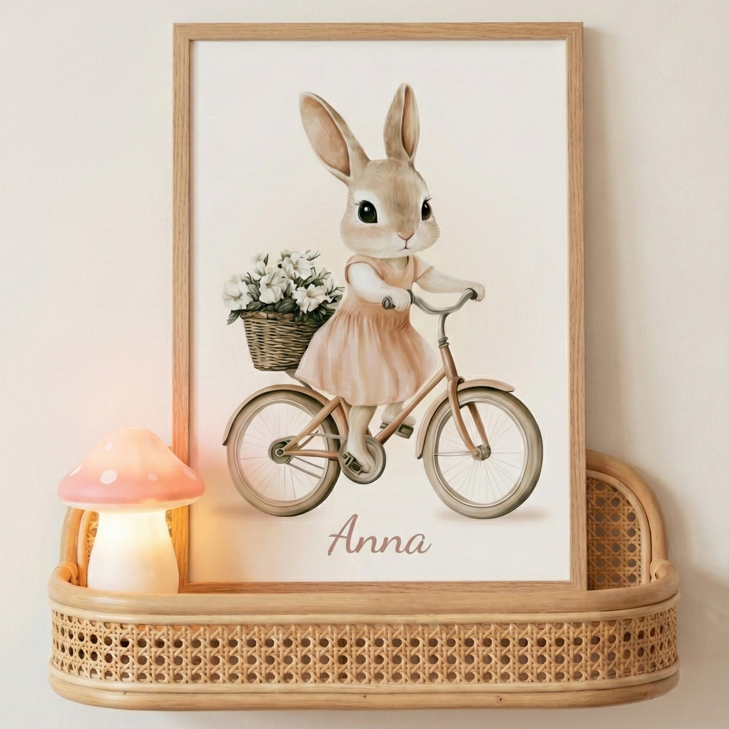 Affiche Lapine En Vélo - Atelier Les Jolies Choses