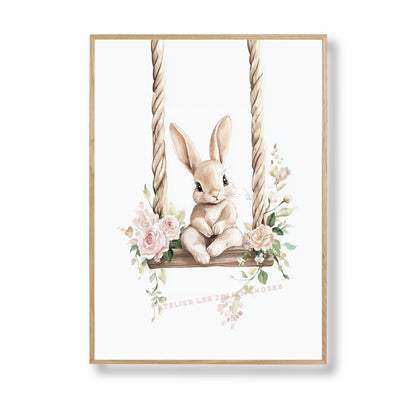 Affiche - Le rêve suspendu du petit lapin - Atelier Les Jolies Choses  