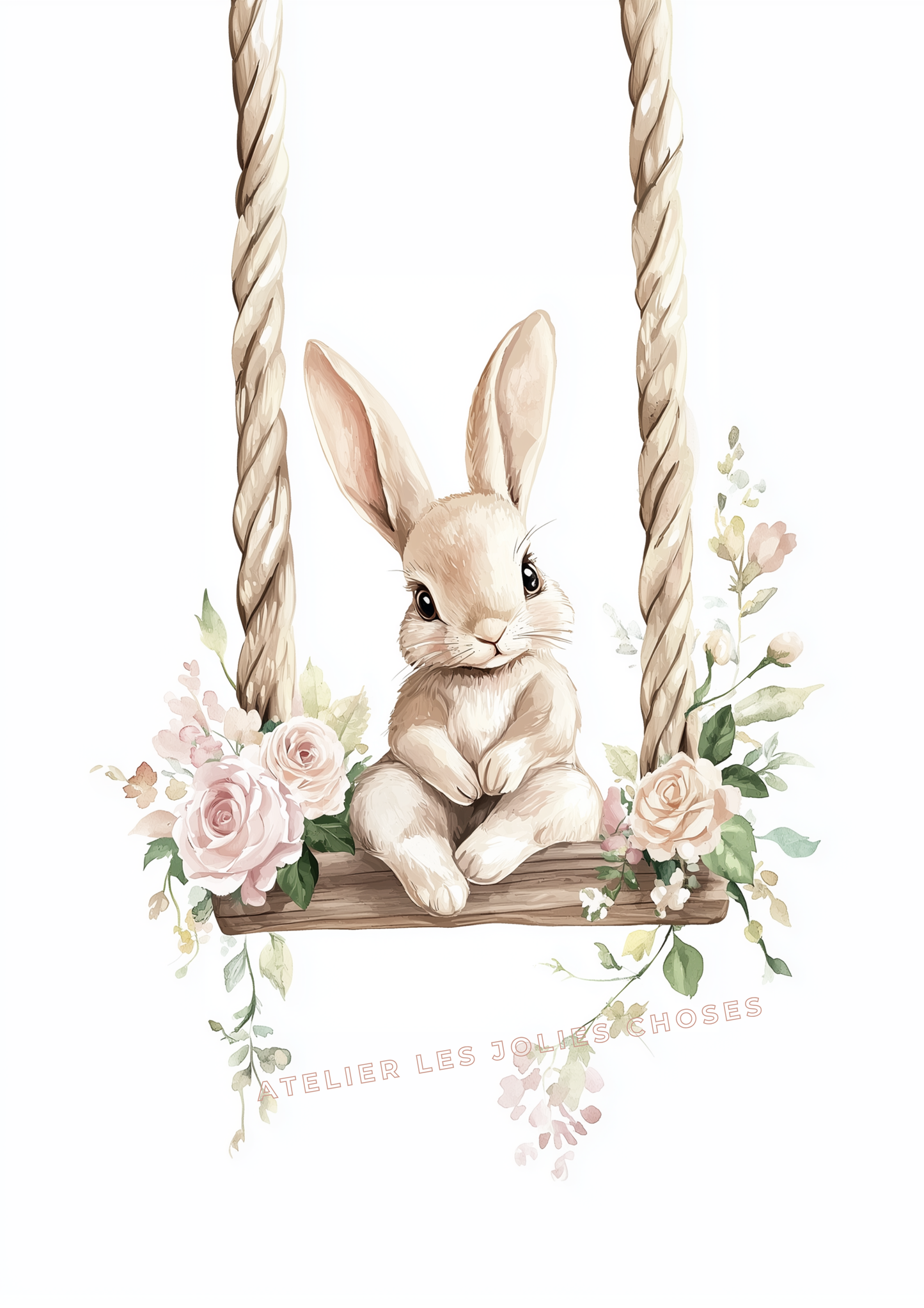 Affiche - Le rêve suspendu du petit lapin - Atelier Les Jolies Choses  
