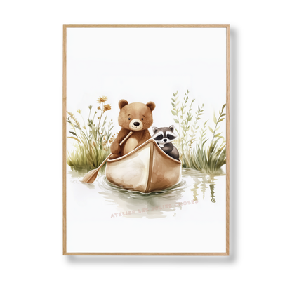 Affiche - Les aventuriers du ruisseau - Atelier Les Jolies Choses  
