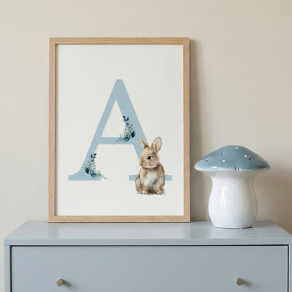 Affiche Lettre A et son petit animal - Atelier Les Jolies Choses  