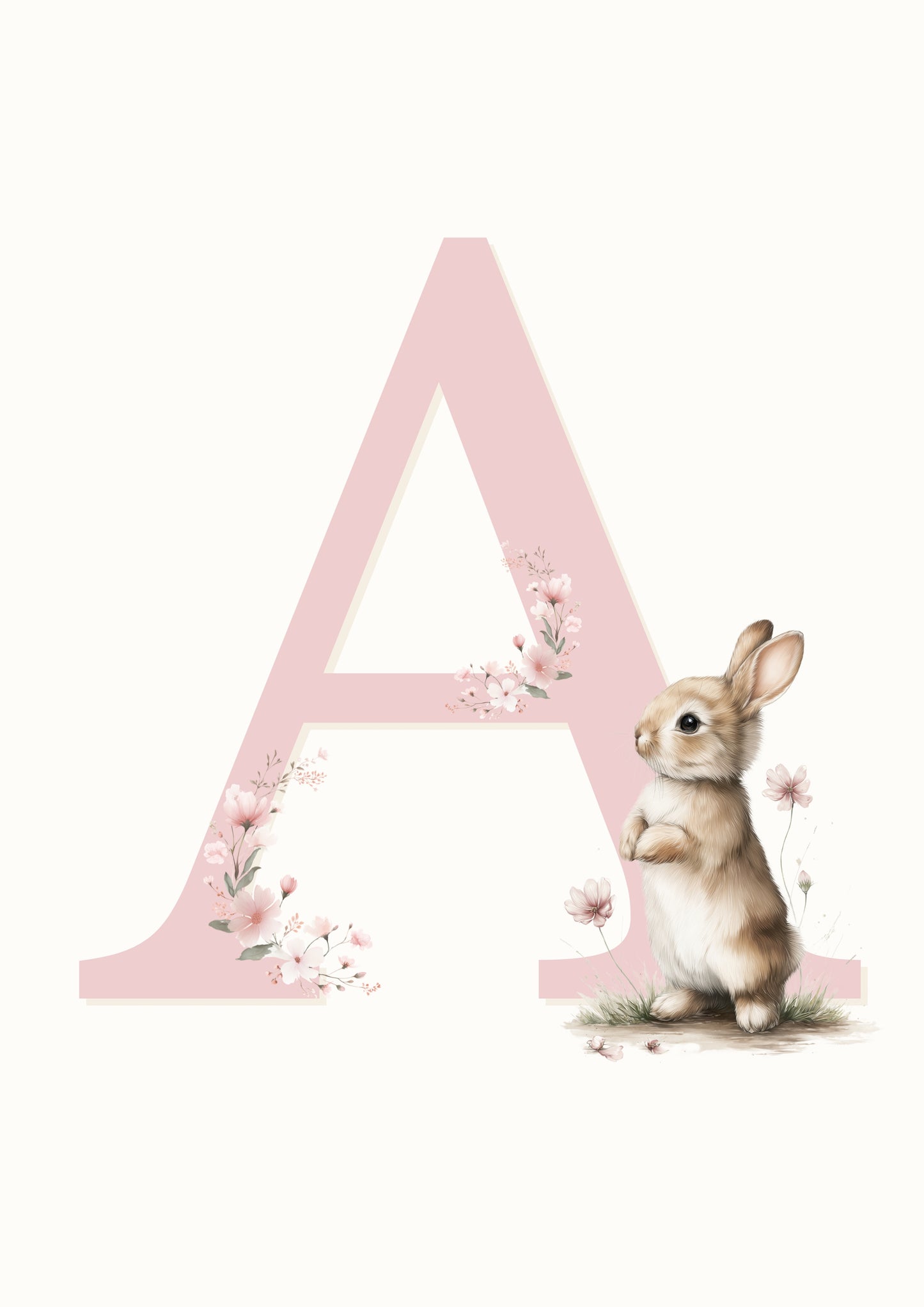 Affiche Lettre A et son petit animal - Atelier Les Jolies Choses  