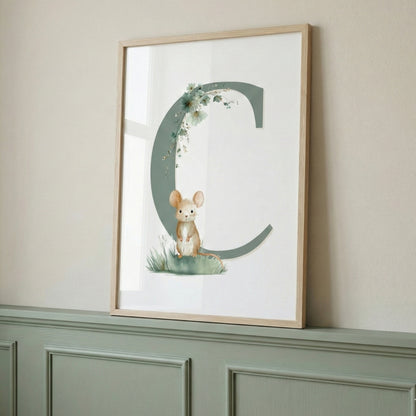 Affiche  Lettre C & Souris - Atelier Les Jolies Choses  