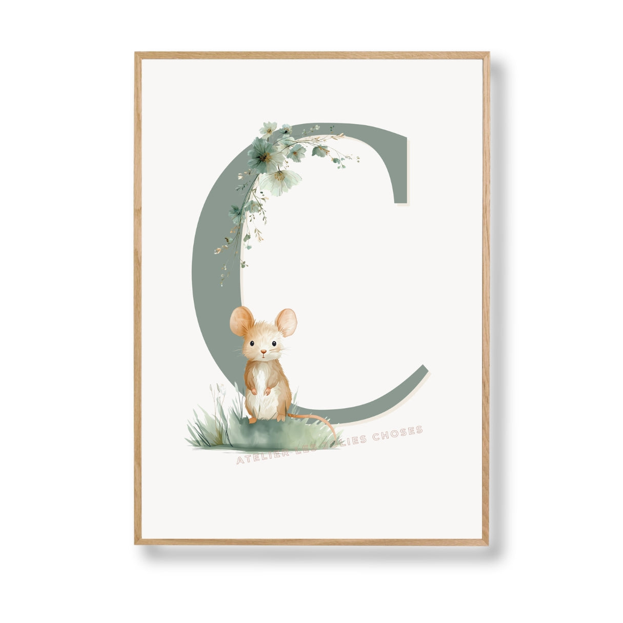 Affiche  Lettre C & Souris - Atelier Les Jolies Choses  