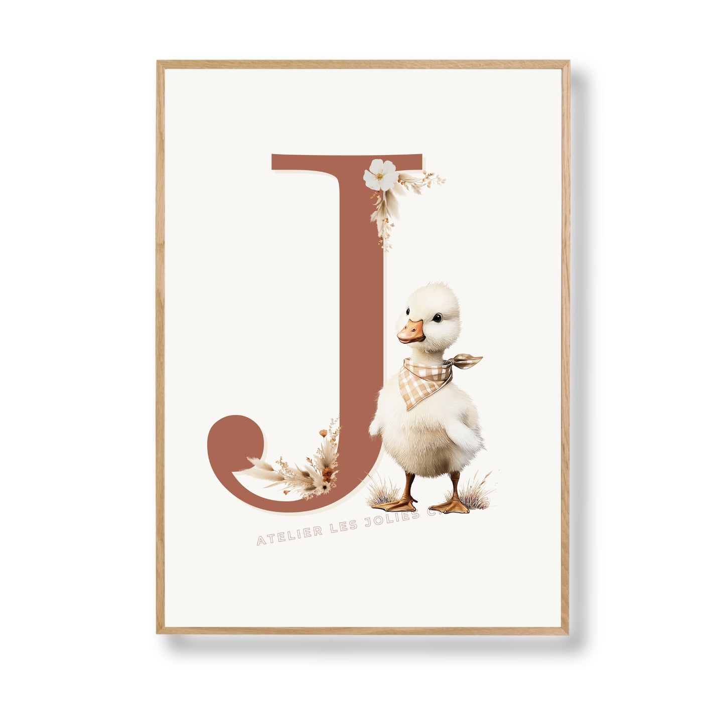 Affiche Lettre J & Oie - Atelier Les Jolies Choses  