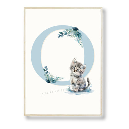 Affiche Lettre O & Chaton - Atelier Les Jolies Choses  