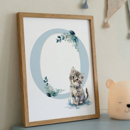 Affiche Lettre O & Chaton - Atelier Les Jolies Choses  