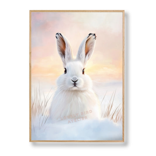 Affiche Lièvre Arctique - Atelier Les Jolies Choses  