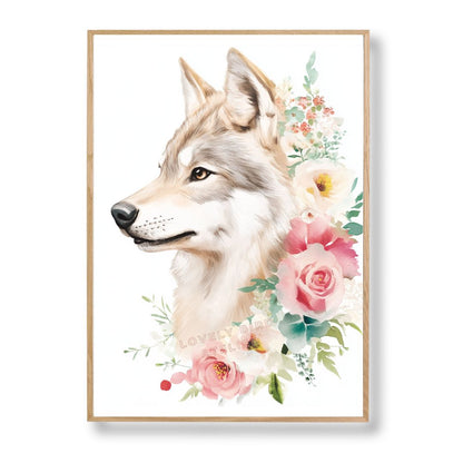 Affiche  Loup & Floraison - Atelier Les Jolies Choses  