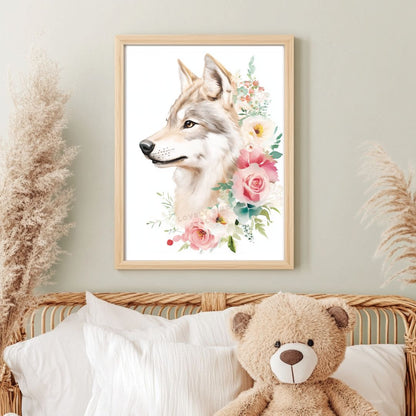 Affiche  Loup & Floraison - Atelier Les Jolies Choses  
