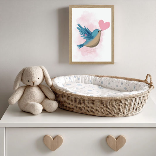 Affiche Oiseau & Cœur - Atelier Les Jolies Choses  