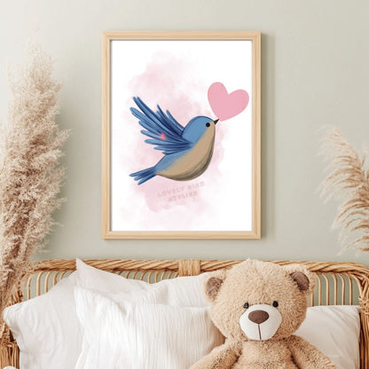 Affiche Oiseau & Cœur - Atelier Les Jolies Choses  
