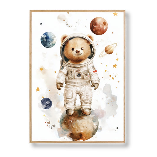 Affiche  Ours Astronaute - Atelier Les Jolies Choses  
