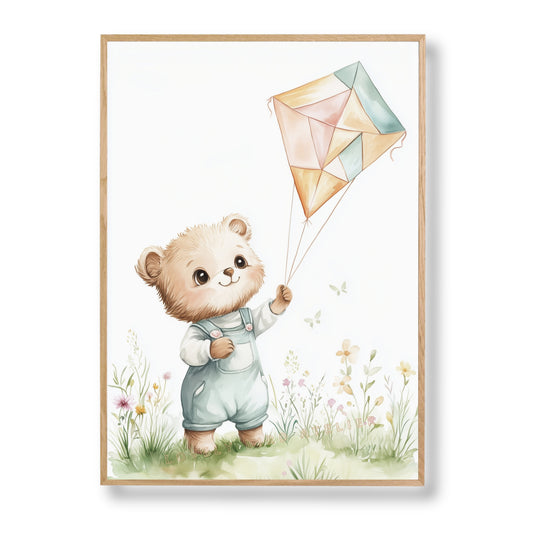 Affiche Ours & Cerf-Volant - Atelier Les Jolies Choses  