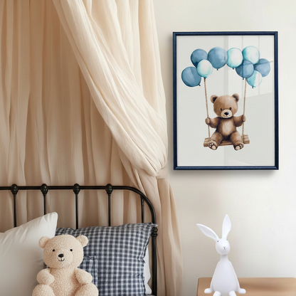 Affiche  Ourson & Balançoire - Atelier Les Jolies Choses  