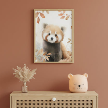 Affiche Panda Roux - Rêverie Automnale