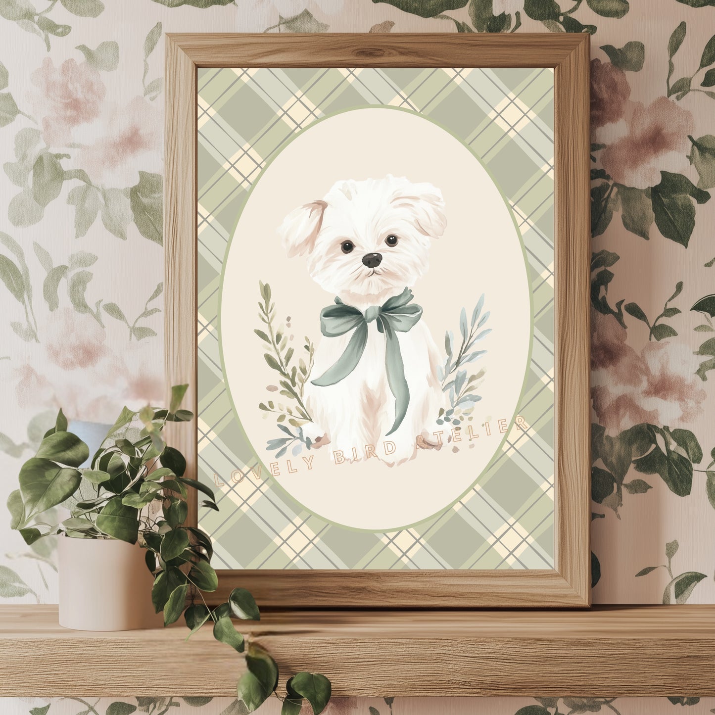 Affiche  Petit Chien & Tartan - Atelier Les Jolies Choses  