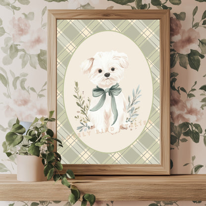 Affiche  Petit Chien & Tartan - Atelier Les Jolies Choses  