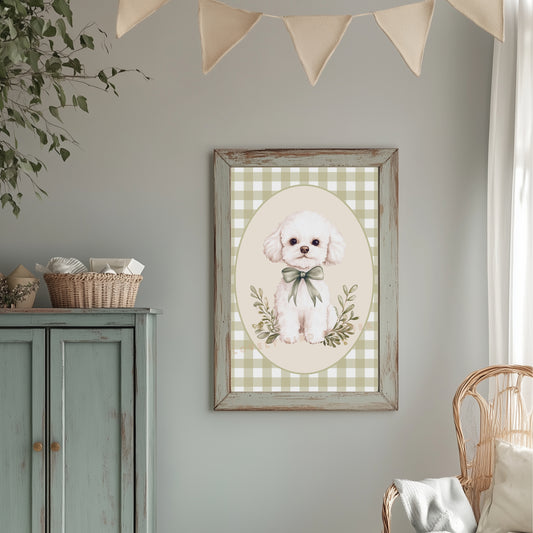 Affiche  Petit Chien & Vichy - Atelier Les Jolies Choses  