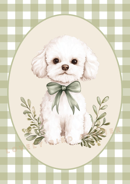 Affiche  Petit Chien & Vichy - Atelier Les Jolies Choses  