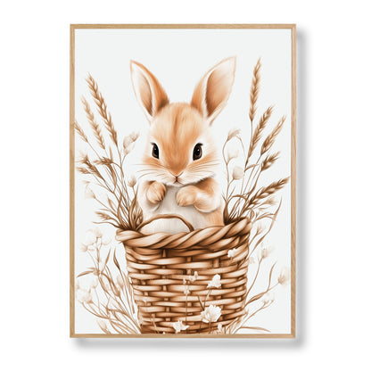 Affiche Petit Lapin & Panier - Atelier Les Jolies Choses  
