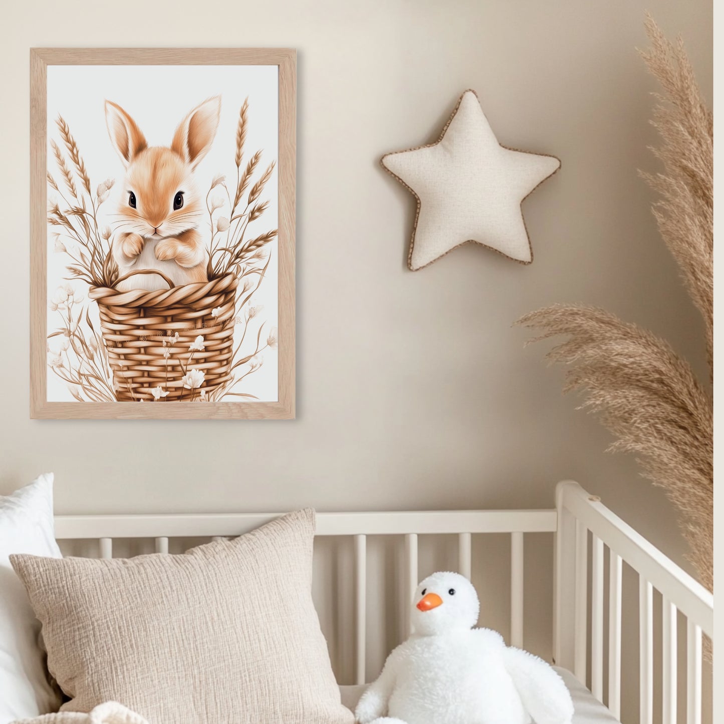 Affiche Petit Lapin & Panier - Atelier Les Jolies Choses  