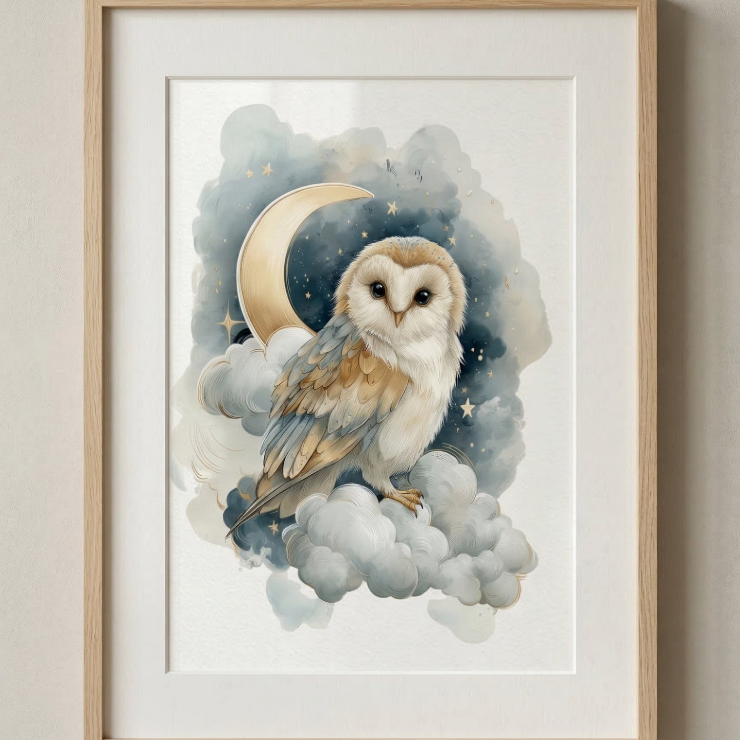 Affiche Petite Chouette – Rêves sous les Étoiles - Atelier Les Jolies Choses  