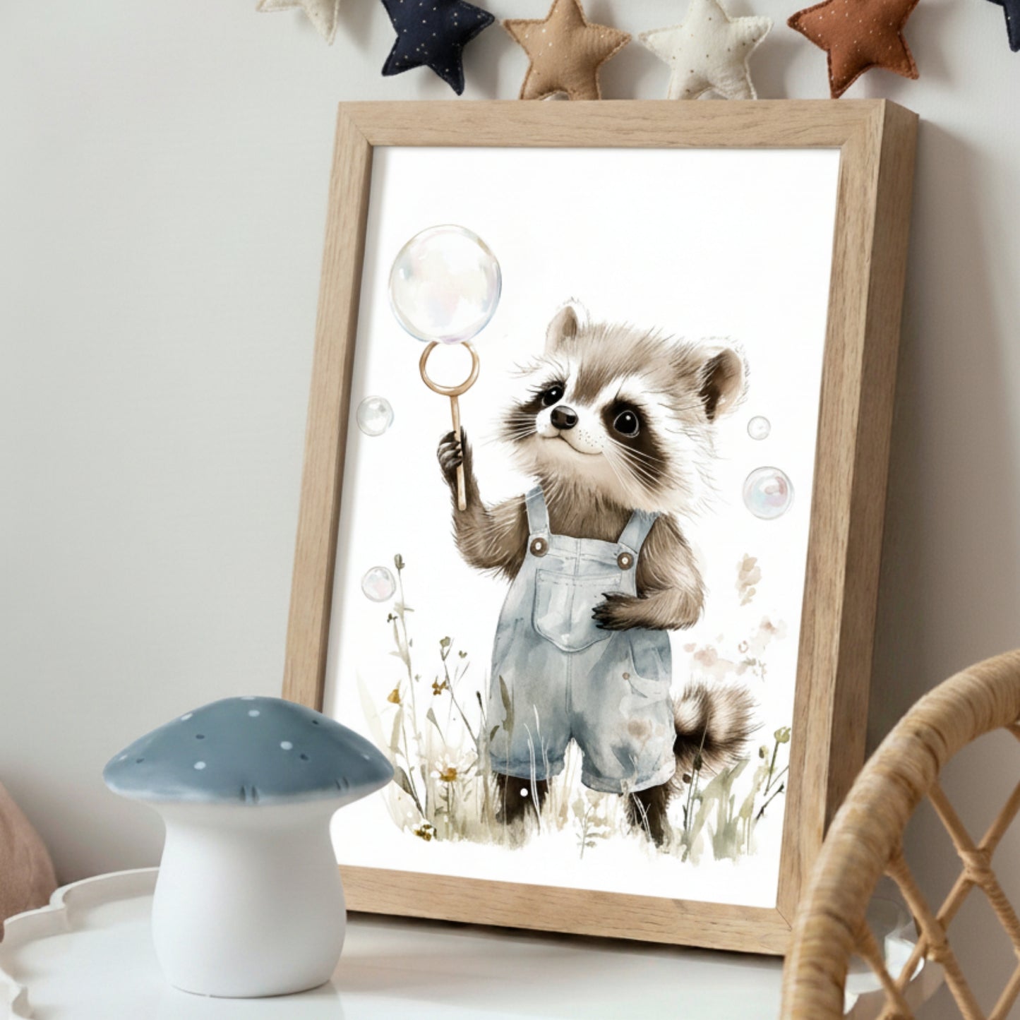 Affiche  Raton Laveur & Bulles - Atelier Les Jolies Choses  