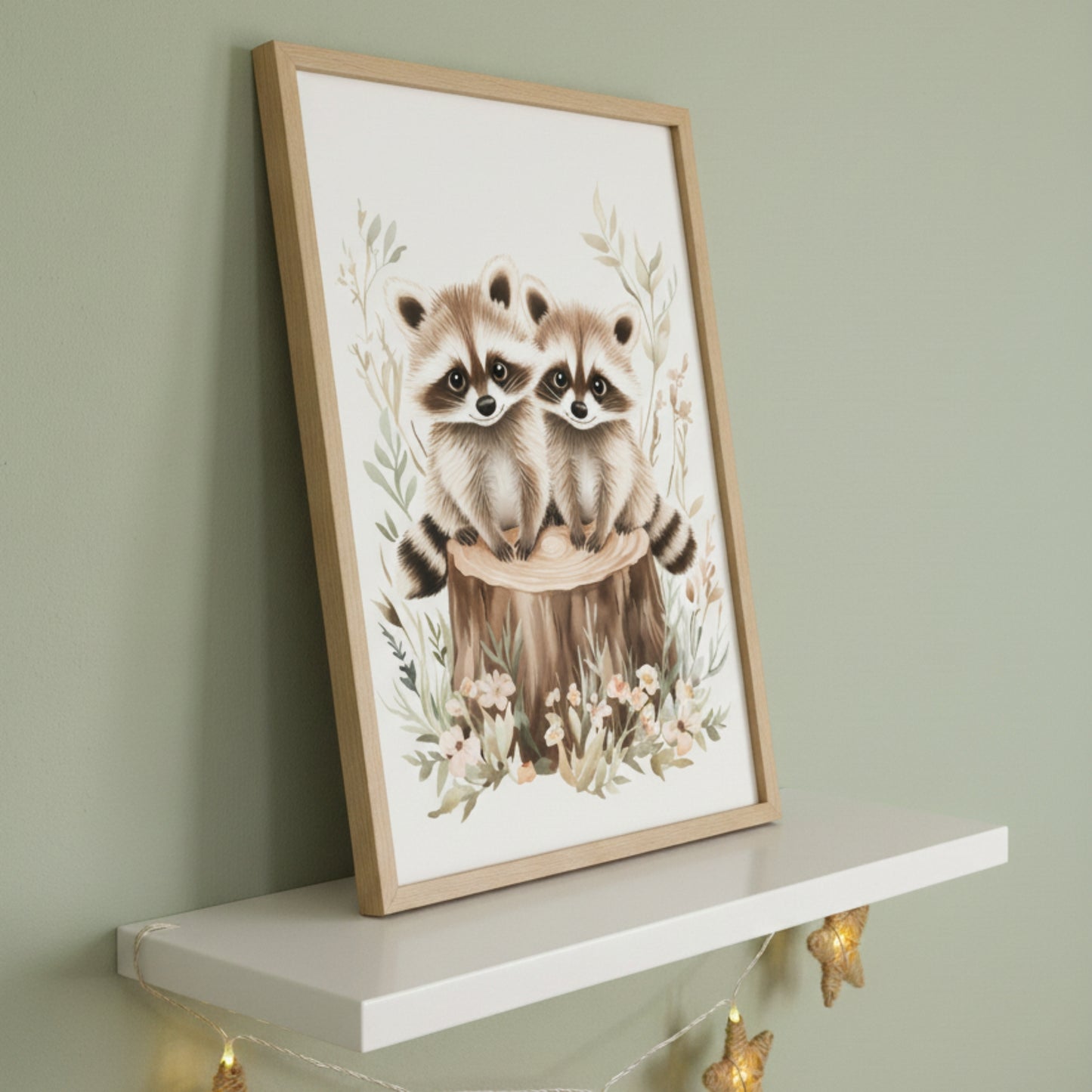 Affiche Ratons Laveurs & Forêt Fleurie - Atelier Les Jolies Choses  