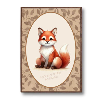 Affiche Renard & Feuilles - Atelier Les Jolies Choses  