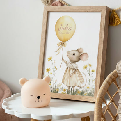 Affiche Souris & Ballon - Atelier Les Jolies Choses  