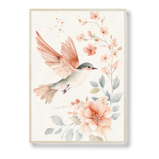Affiche - Vol de printemps - Atelier Les Jolies Choses  
