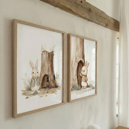 Affiche chambre enfant – Le lapin et la porte enchantée - Atelier Les Jolies Choses  