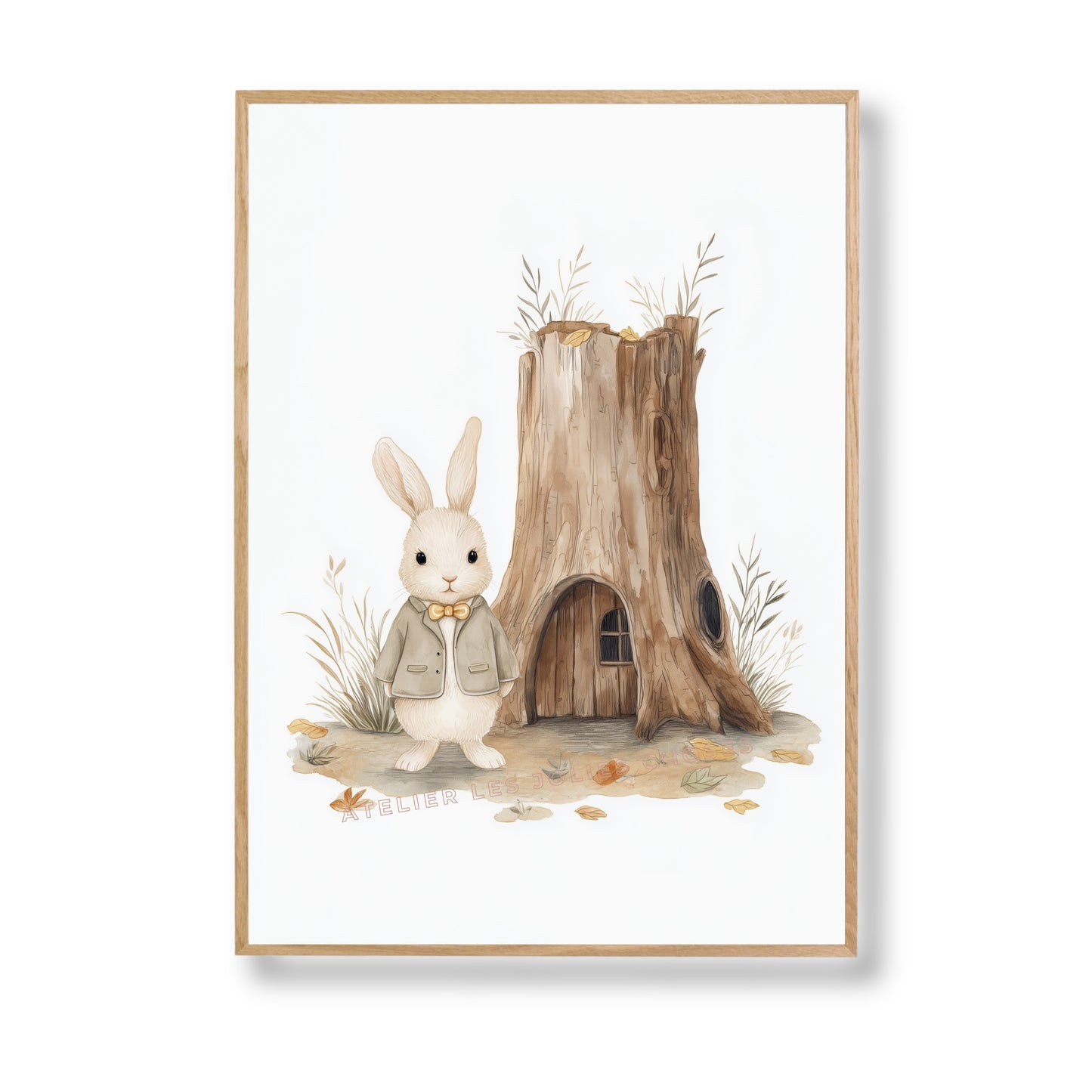 Affiche enfant Lapin de la forêt – La petite porte secrète - Atelier Les Jolies Choses  