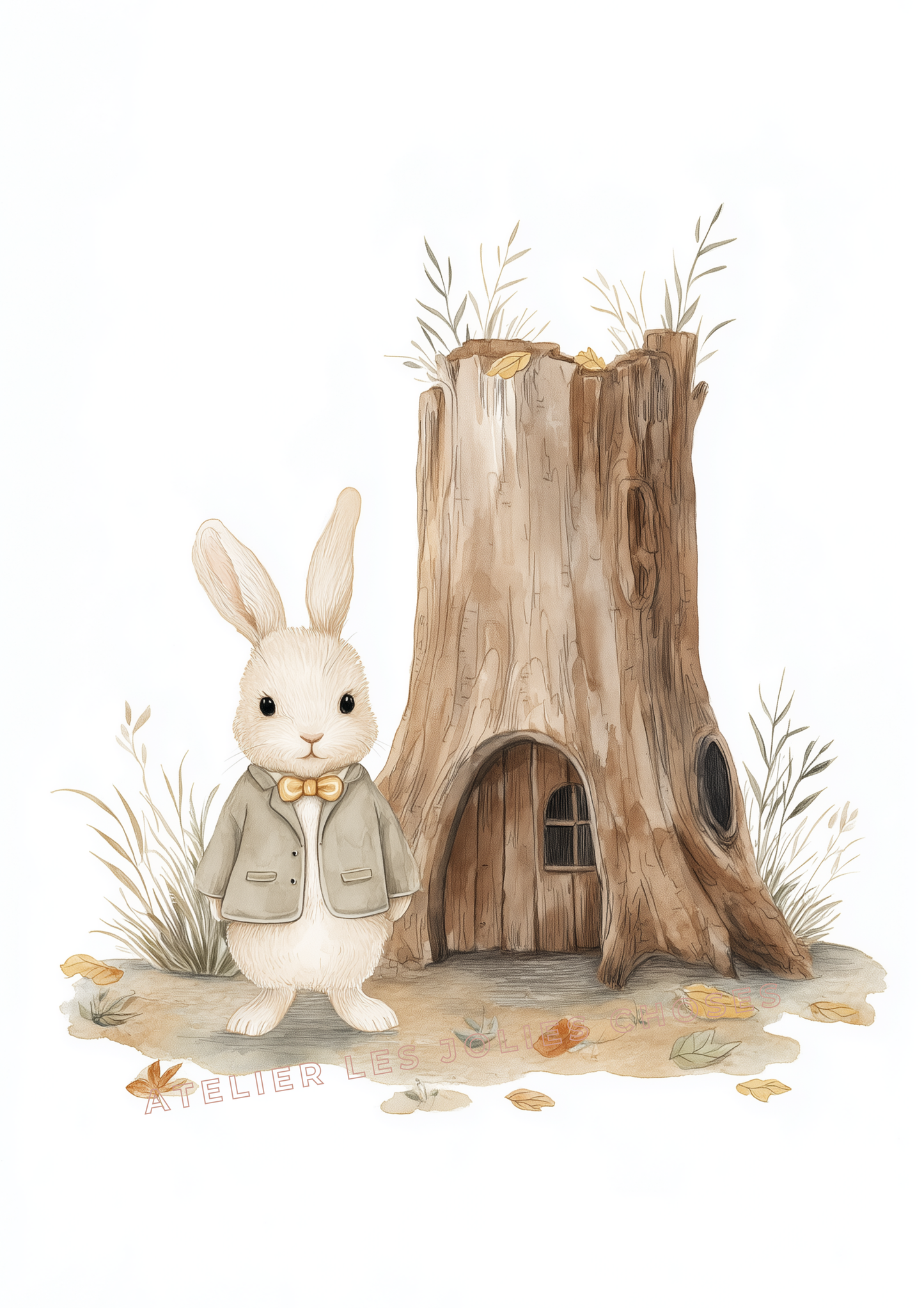 Affiche enfant Lapin de la forêt – La petite porte secrète - Atelier Les Jolies Choses  