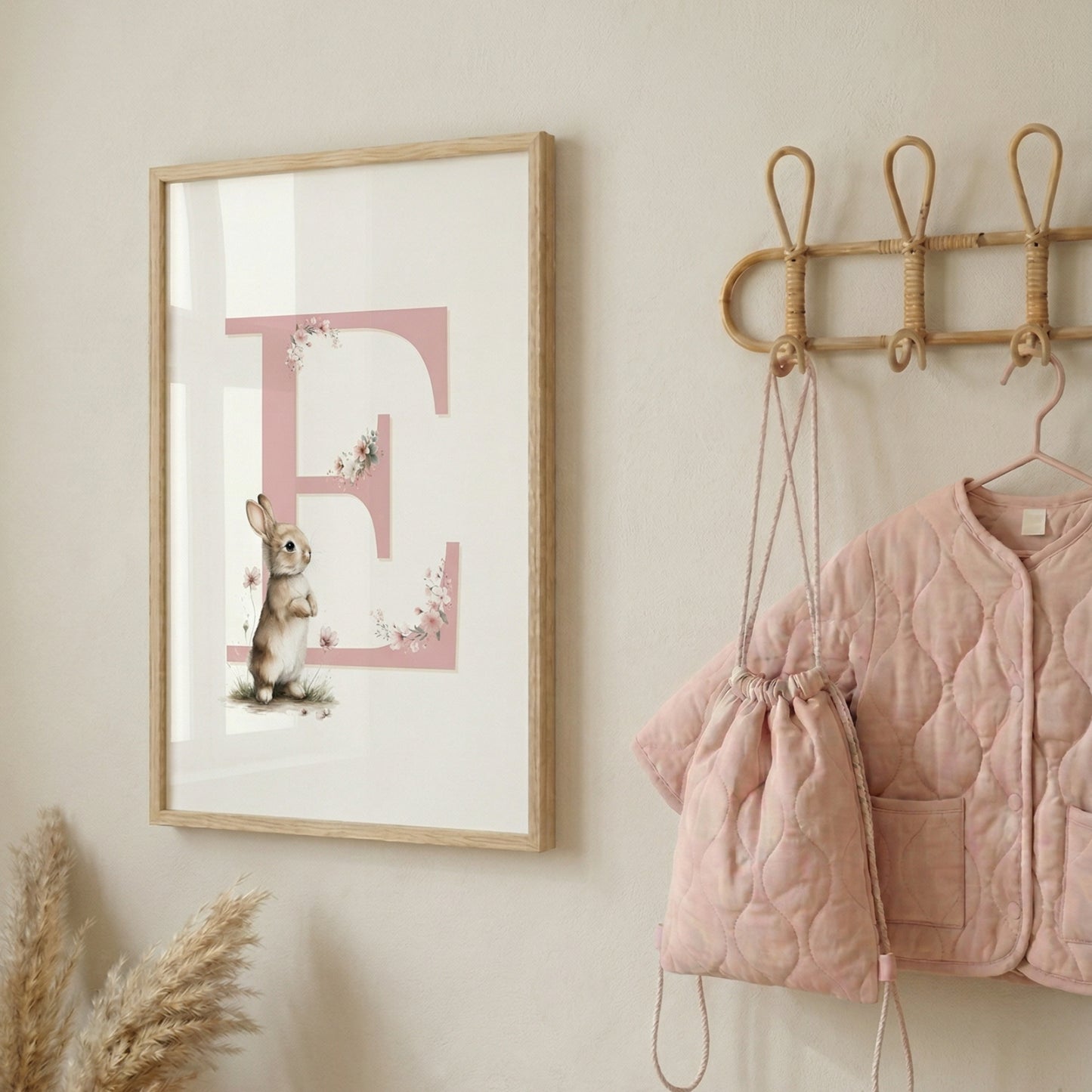 Affiche lettre E et son petit animal - Atelier Les Jolies Choses  