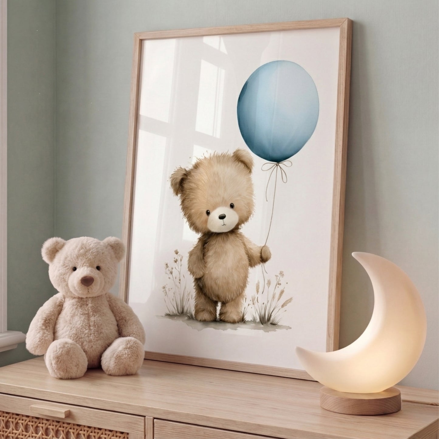 Affiche  - Mon petit ours et son ballon bleu