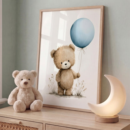 Affiche  - Mon petit ours et son ballon bleu