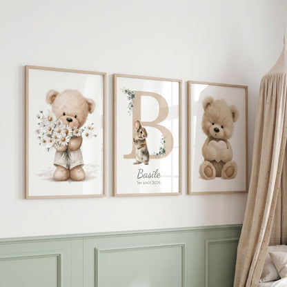 Affiche  - L’ourson aux marguerites