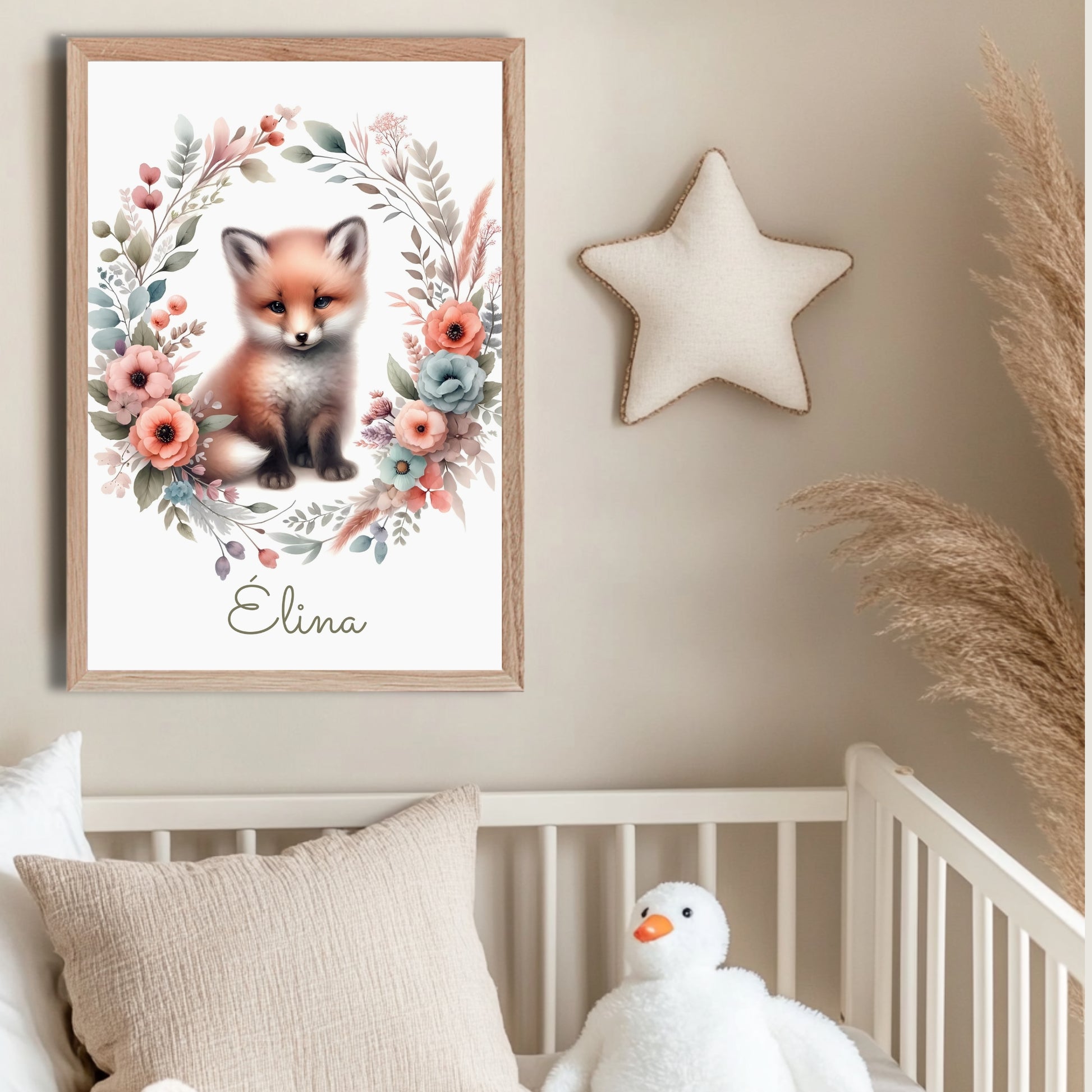 Tableau Renard  & Flore - Atelier Les Jolies Choses  