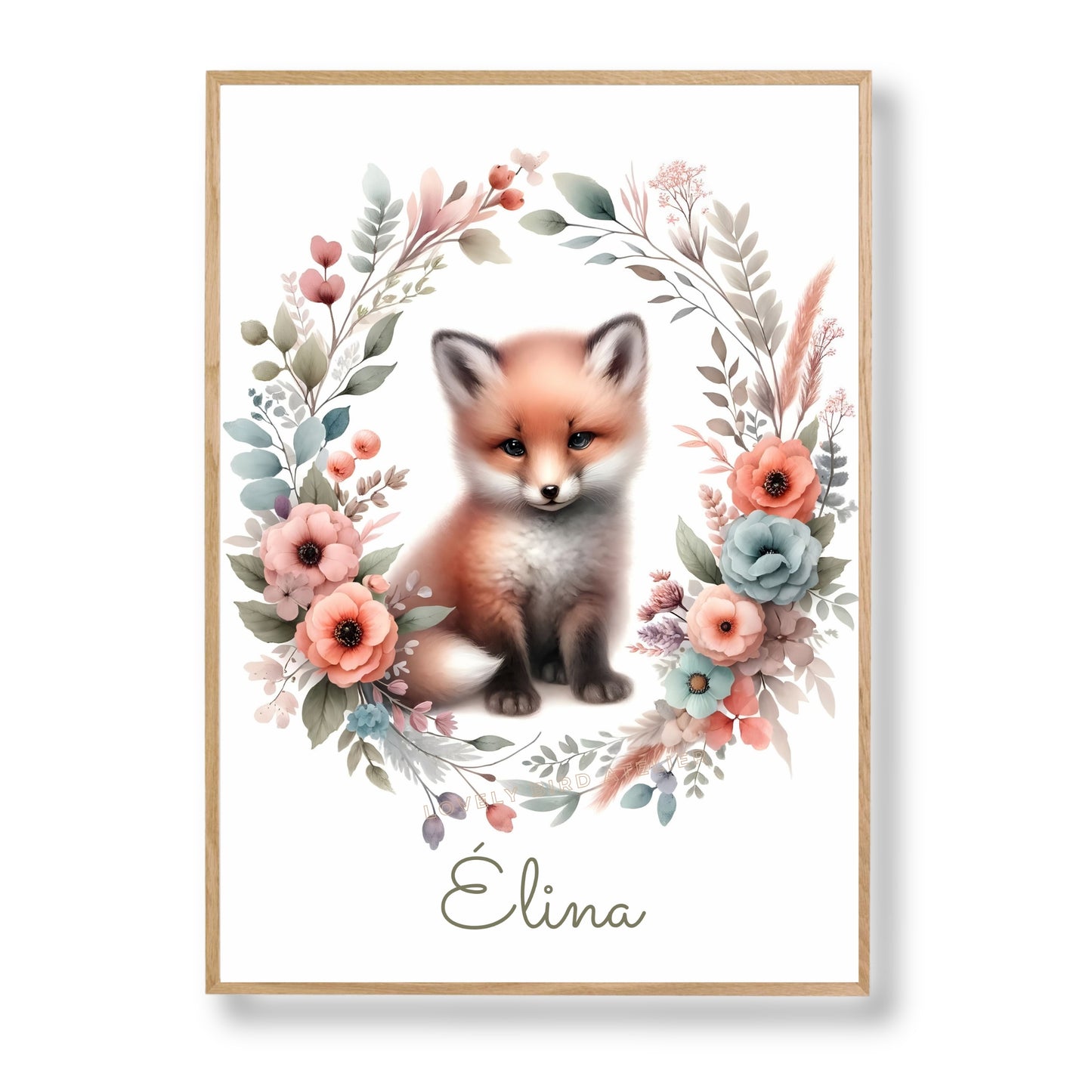 Tableau Renard  & Flore - Atelier Les Jolies Choses  
