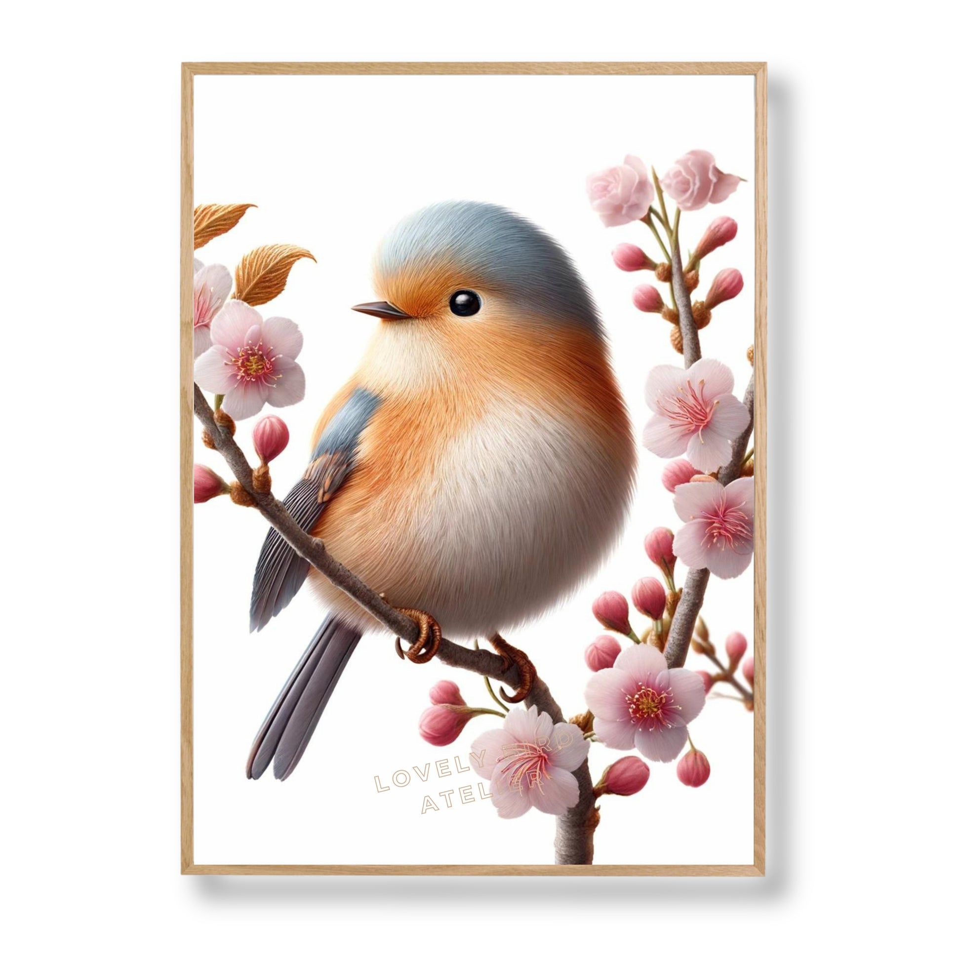 Affiche Oiseau & Fleurs de Cerisier - Atelier Les Jolies Choses  