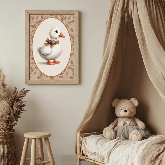 Affiche Oie & Feuilles - Lovely Bird Atelier   