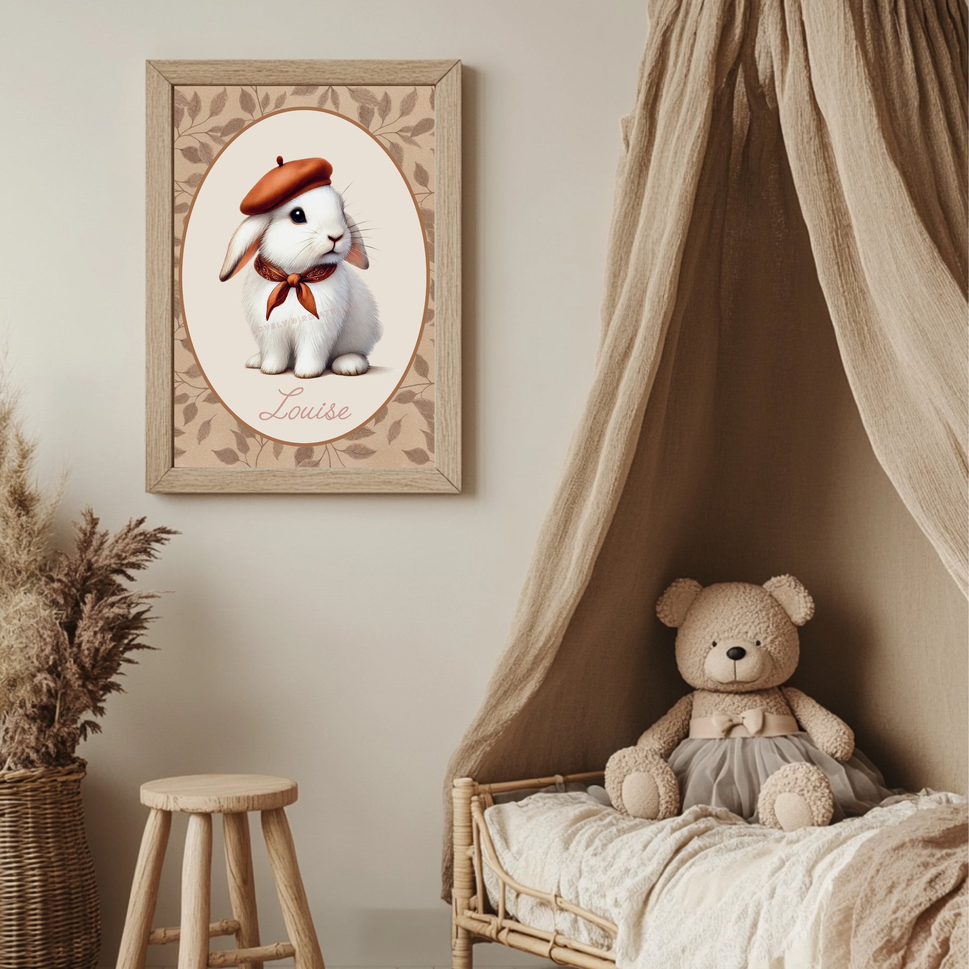 Affiche Lapin & Béret - Atelier Les Jolies Choses  