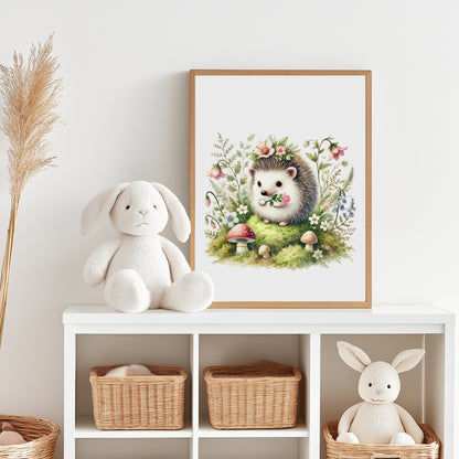 Affiche  Hérisson & Fleur - Atelier Les Jolies Choses  
