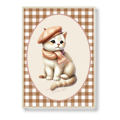 Affiche Chaton & Vichy - Atelier Les Jolies Choses  