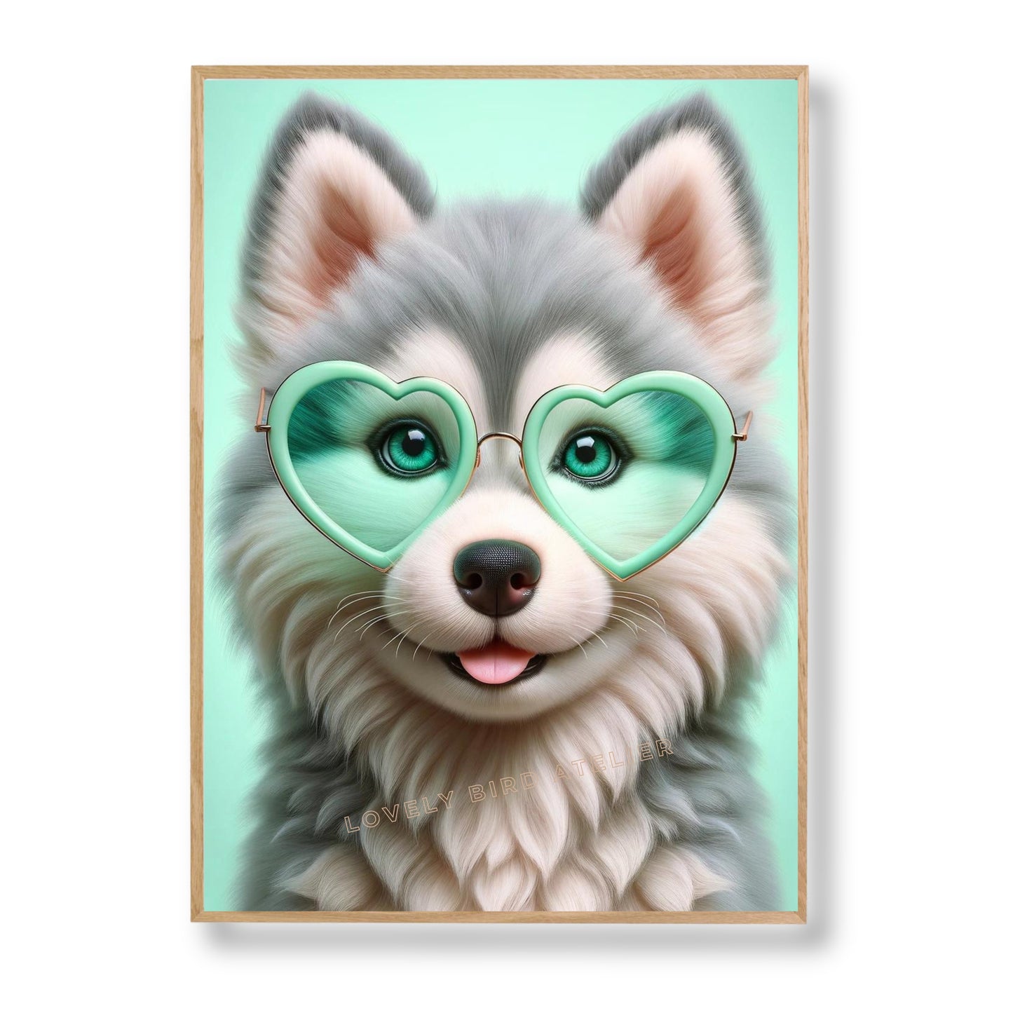 Affiche Husky Pop Blue - Atelier Les Jolies Choses  