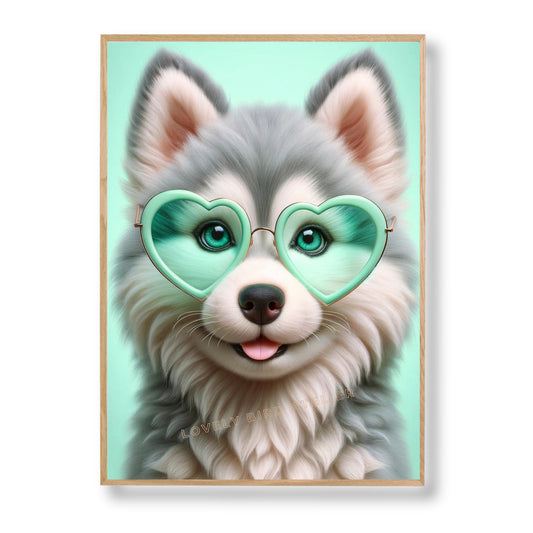 Affiche Husky Pop Blue - Atelier Les Jolies Choses  