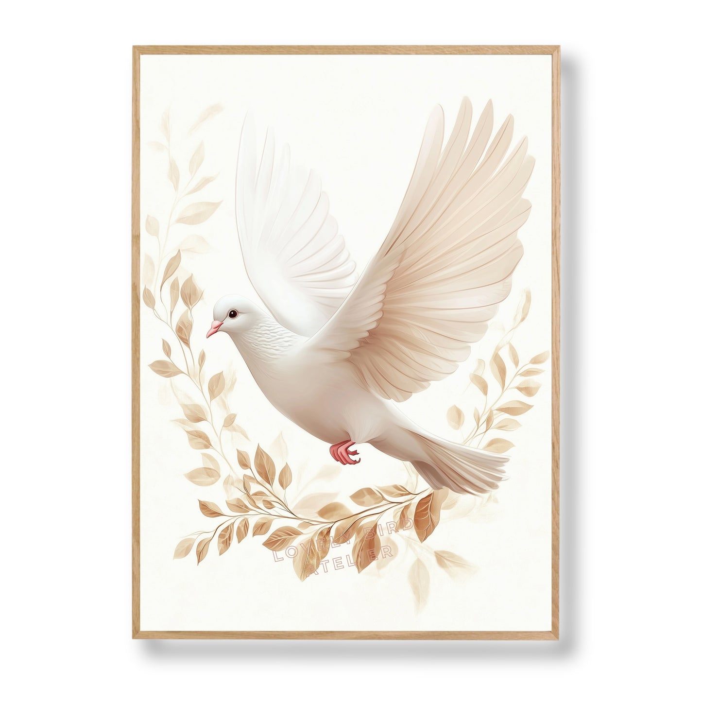 Affiche Colombe & Rameaux - Lovely Bird Atelier   