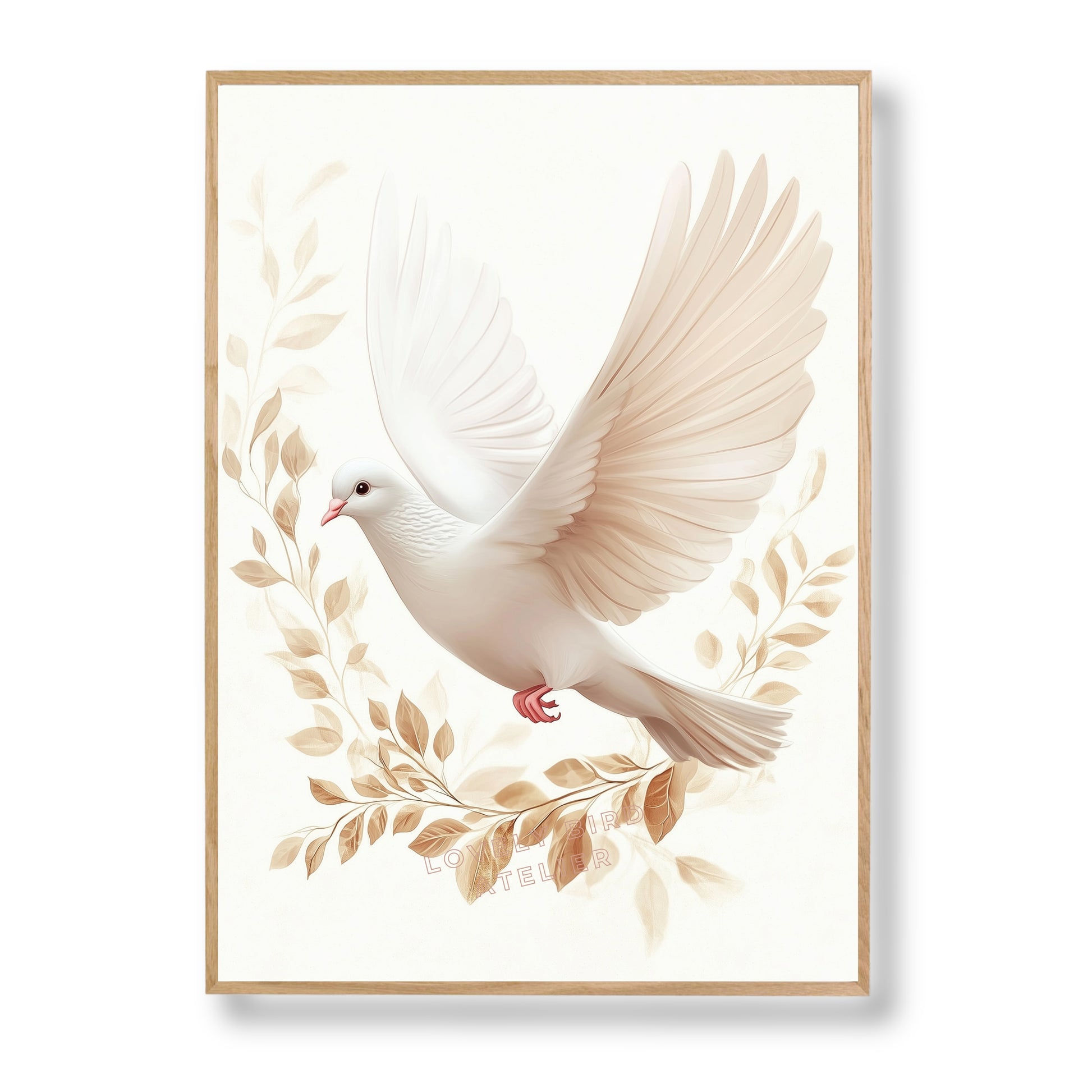 Affiche Colombe & Rameaux - Lovely Bird Atelier   